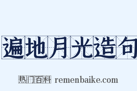 遍地月光造句是什么意思的图片